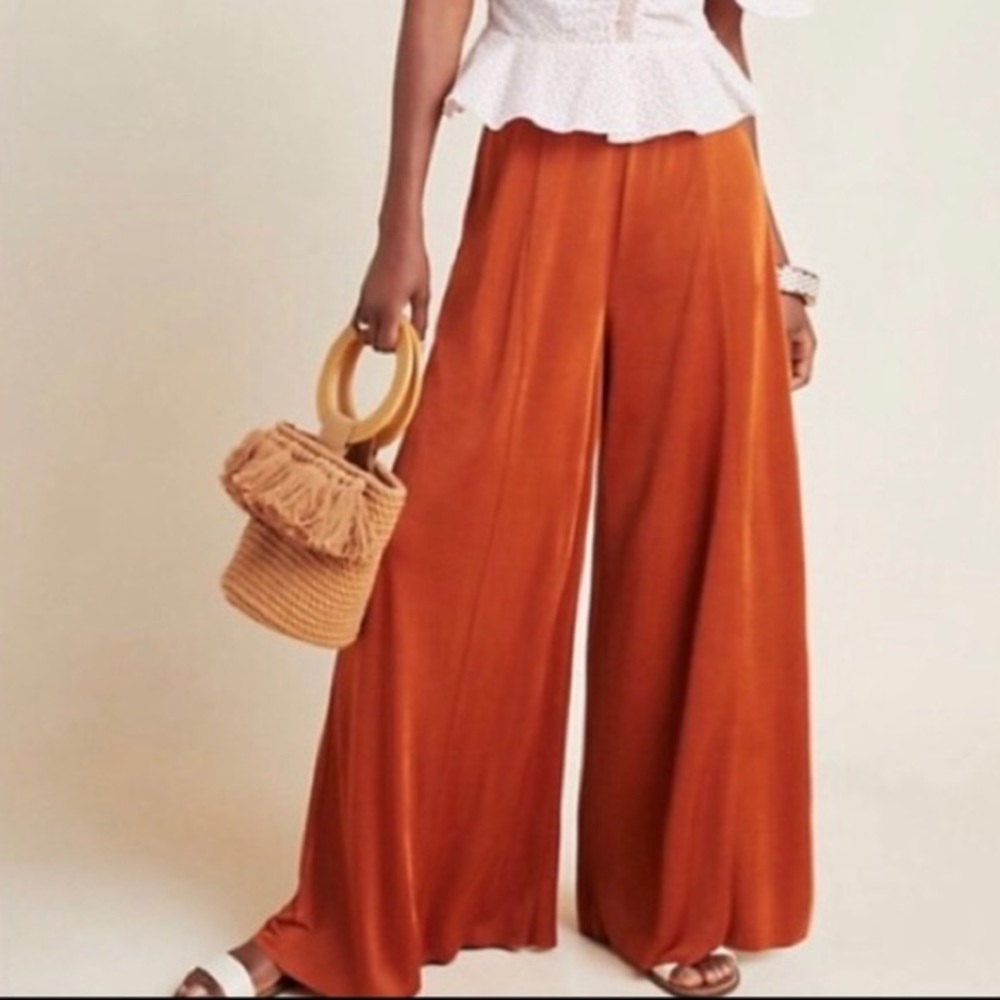NWOT Anthropologie Maeve Burnt Orange Pants Small